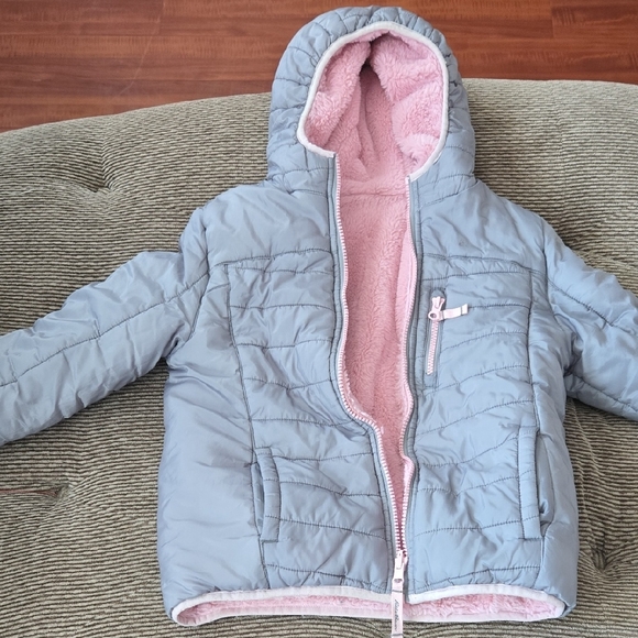 Eddie Bauer Kids Puffer Jacket - Gray and Pink